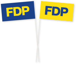 Papierfähnchen - FDP