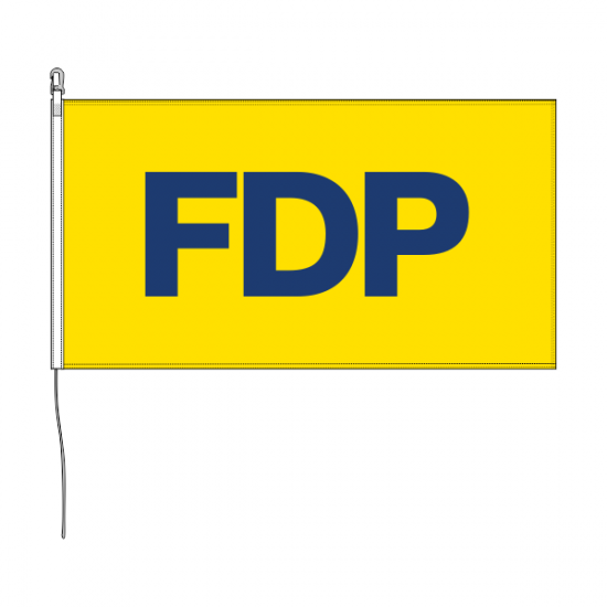 Querformat-Flagge FDP