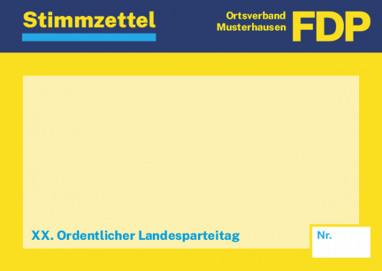 Stimmblock DIN A6, 50 Blatt - individualisiert